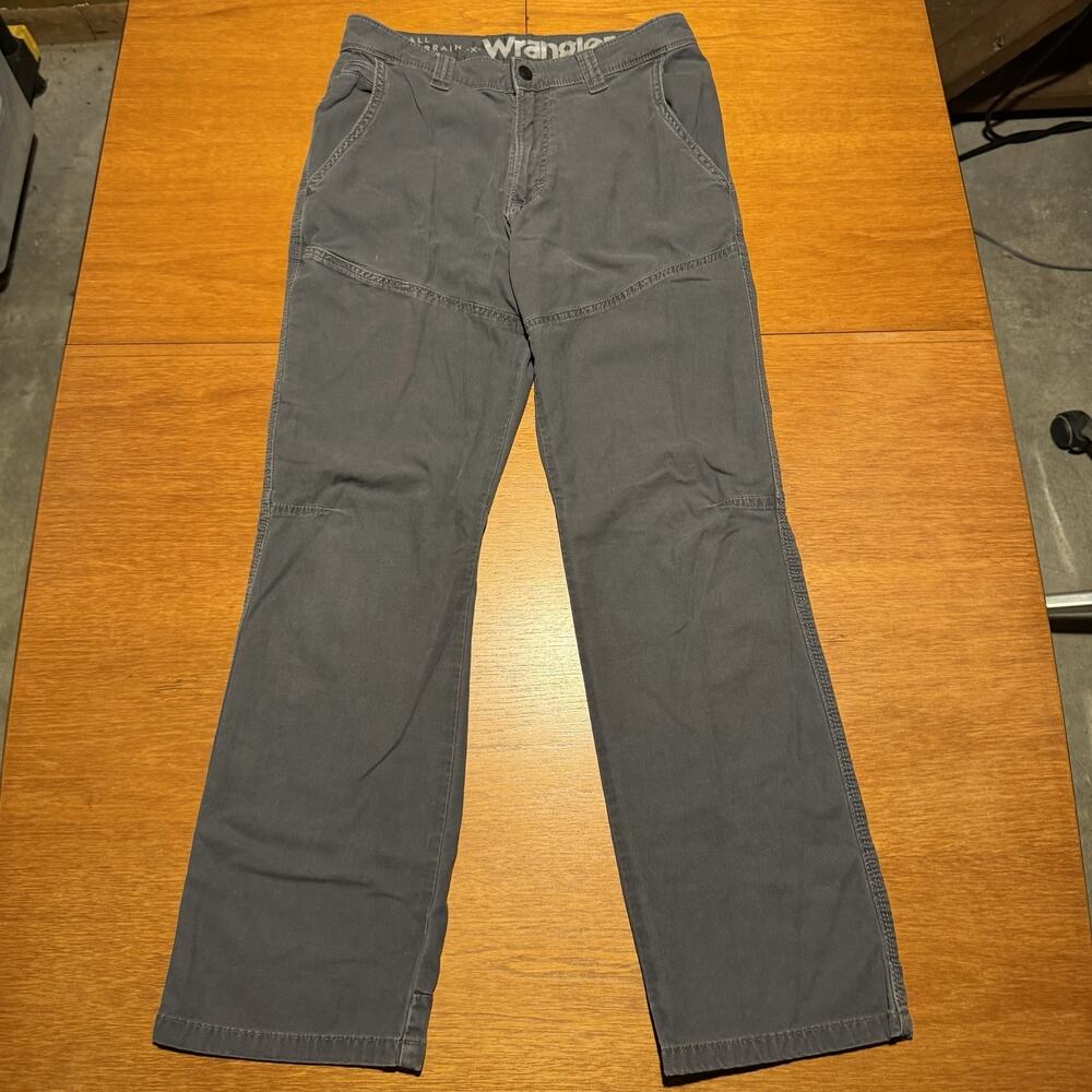 Wrangler ATG Pants Mens 29x30 Gray Utility Double Knee Rugged Reinforced